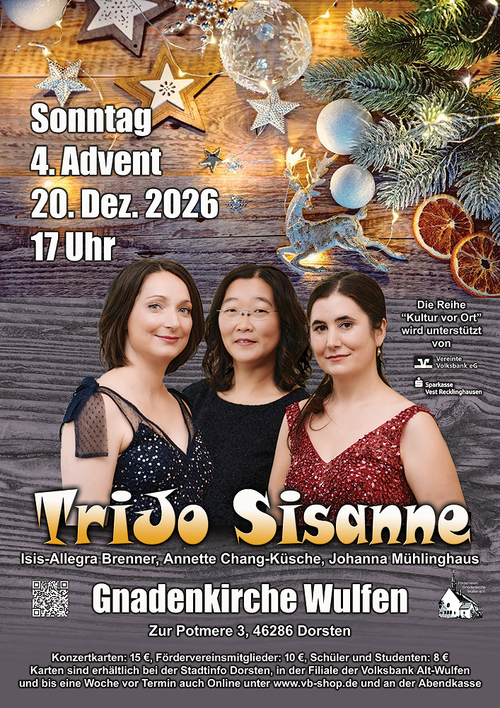 Weihnachtskonzert mit dem „TriJo Sisanne“, 20.12.2026